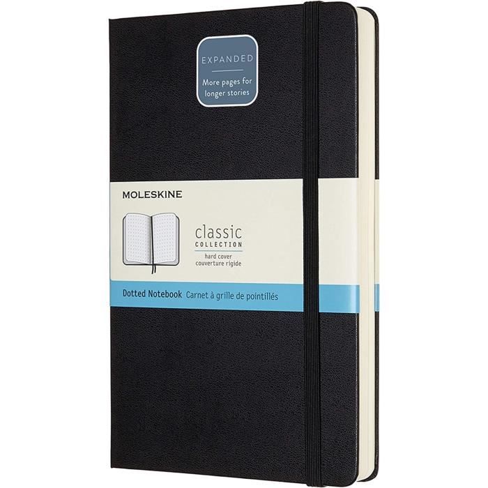 Moleskine - Classic Expanded Dotted Paper Notebook - Hard Cover and ...