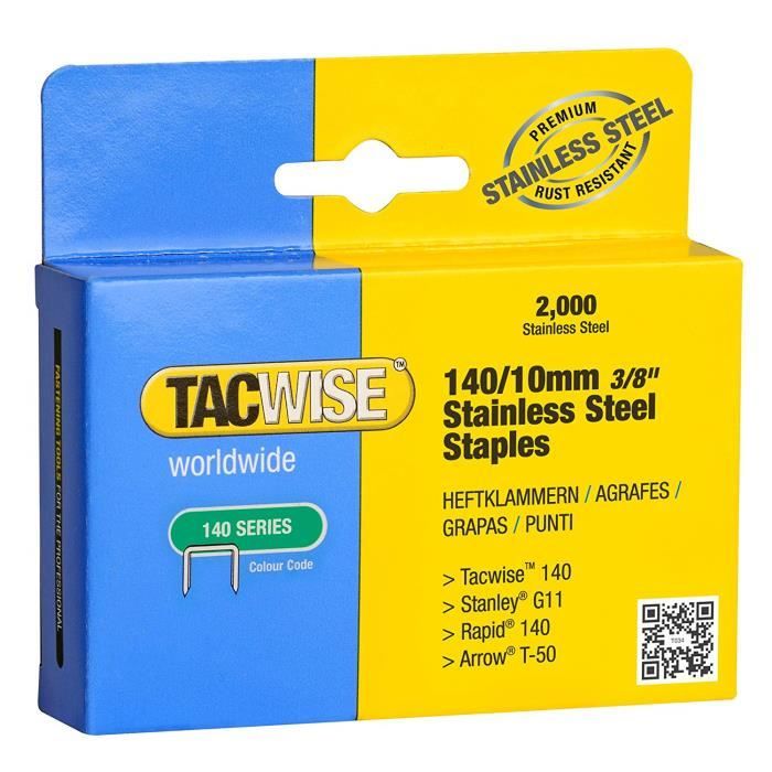Tac Rivits Rivets en acier inoxydable TACWISE 140 x 10 mm - 1217 - Cdiscount Bricolage