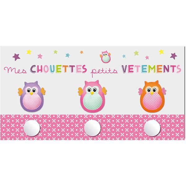Patere Chambre Bebe Chouette Rose Cdiscount Puericulture Eveil Bebe