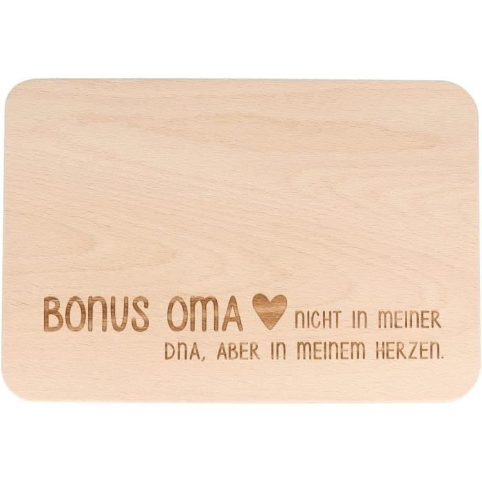Planche à Découper En Bois Cœur Gravée - Pour Petit-Déjeuner, Cadeau Grand-Mère | Fait En Allemagne