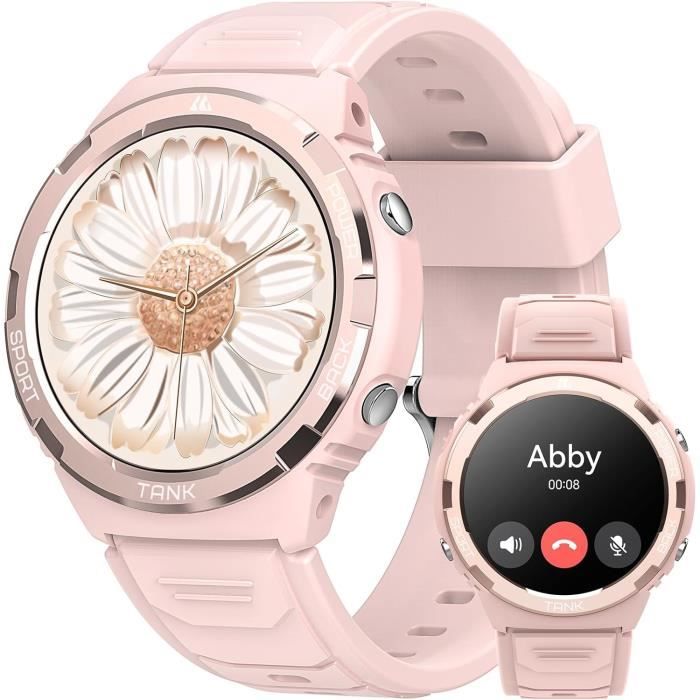 Montre Connectée Enfants Filles 5-10 Ans - Écran AMOLED, Tracker Activité Sans Téléphone, Suivi Cardiaque & Sommeil, Étanche 3ATM, Podomètre, Alarme & 3 Jeux