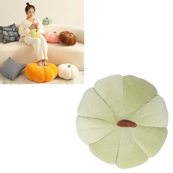 Coussin Déco En Forme De Citrouille En Peluche - 23 Cm, Doux, Pour Canapé Ou Chambre (blanc) - 2