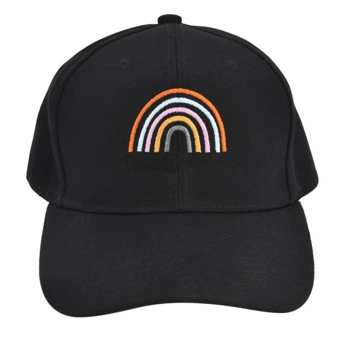 Casquette brodée CHEZ NOUS. SPICY - Noir/Harissa