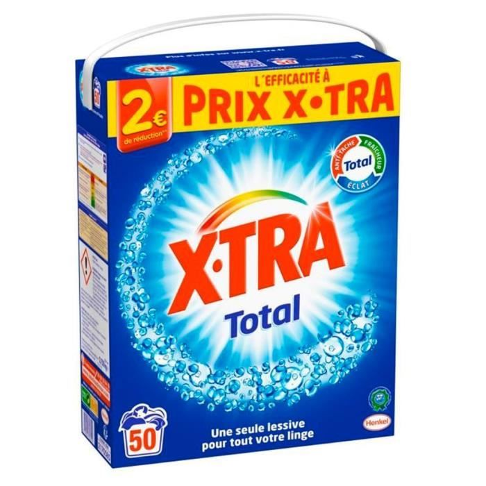 Xtra Total Lessive Poudre 50 Lavages 2 75kg Lot De 2 Achat Vente Lessive Cdiscount