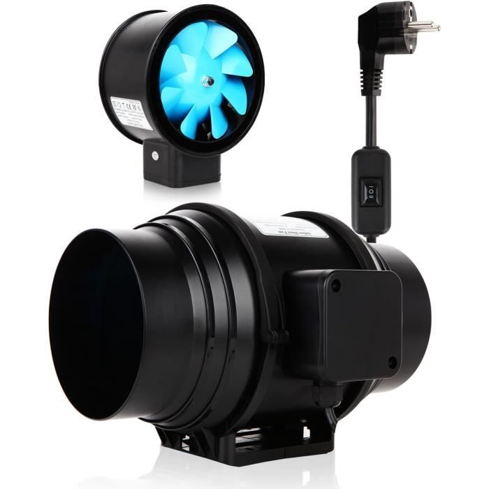 Ventilateur De Conduit Extracteur 100mm Aygrochy EC - Réglable, étanche, 363 M³/h