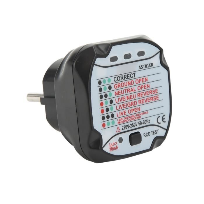 Détecteur De Disjoncteur Et Testeur De Prise MS5902 - Prise US/EU, 110V/220V