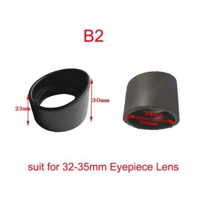 SG Store 2 Paires De 4pcs 32-36mm Couvercle D'oculaire Oculaire Binoculaire Tasses De Protection Accessoire De Microscope Stéréo Pour Microscope Stéréo Caoutchouc Souple Angle Plat