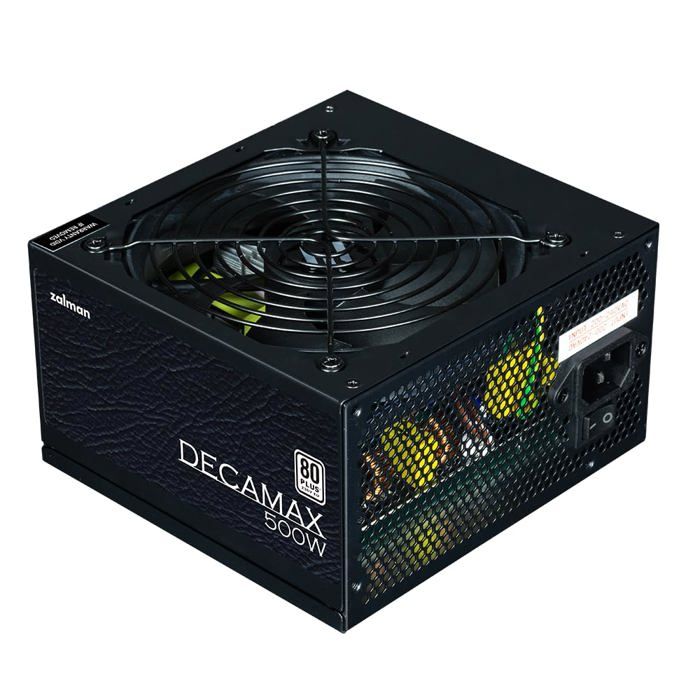 Alimentation PC – ZALMAN – DecaMax 500W – 80+ – Non modulaire – Ventilateur 120mm – Noir