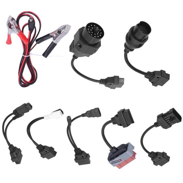 accessoire de voiture 8 pièces ensemble complet de câbles de voiture OBD Kit de cordon d'alimentation de ligne de