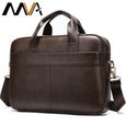 Porte-documents,MVA – mallette en cuir véritable pour homme, sac de bureau, sacoche pour ordinateur portable, 15  - Type 2099Black-1