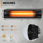 Radiateur électrique Métallique Radiateur Infrarouge TRESKO 3000W Avec Télécommande - Chauffage Radiant Métallique Noir Congelateur A Tiroir