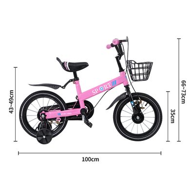 CHAPINGNI Vélo pour enfant de 14 pouces, sport et extérieur, avec roues stabilisatrices, hauteur réglable, pour enfants à partir de 3 à 6 ans, vélo pour garçons et filles