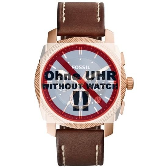 Bracelet Montre Fossil 22 Mm En Cuir Noir FS-5132 - Pièce D'origine Remplacement