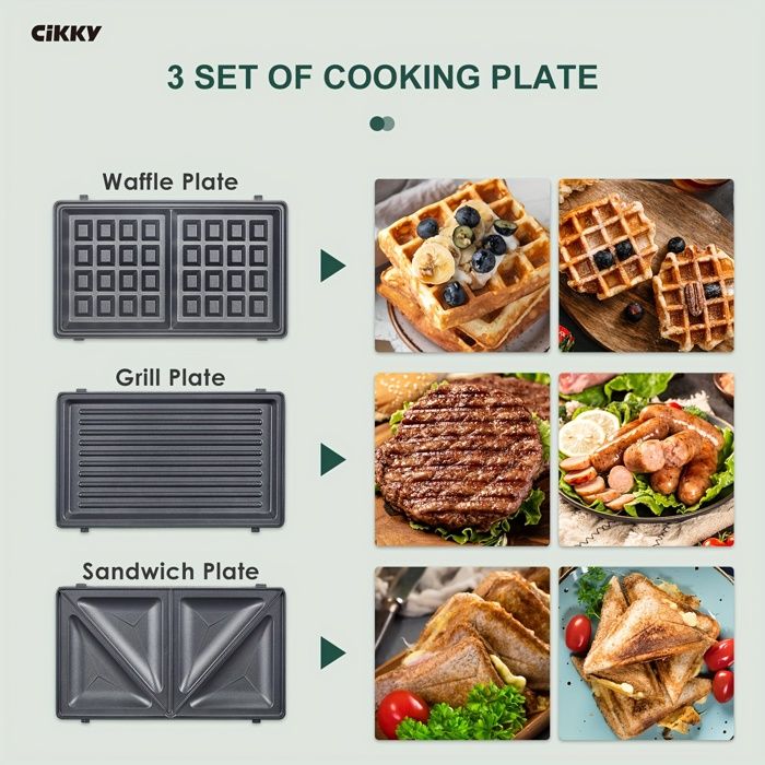 Sandwich Maker Appareil à Croque-monsieur XXL - 4 Coins - Revêtement Antiadhésif - Panini Grill électrique - Cuisson Rapide Steinborg 1200w Anti-adhésif