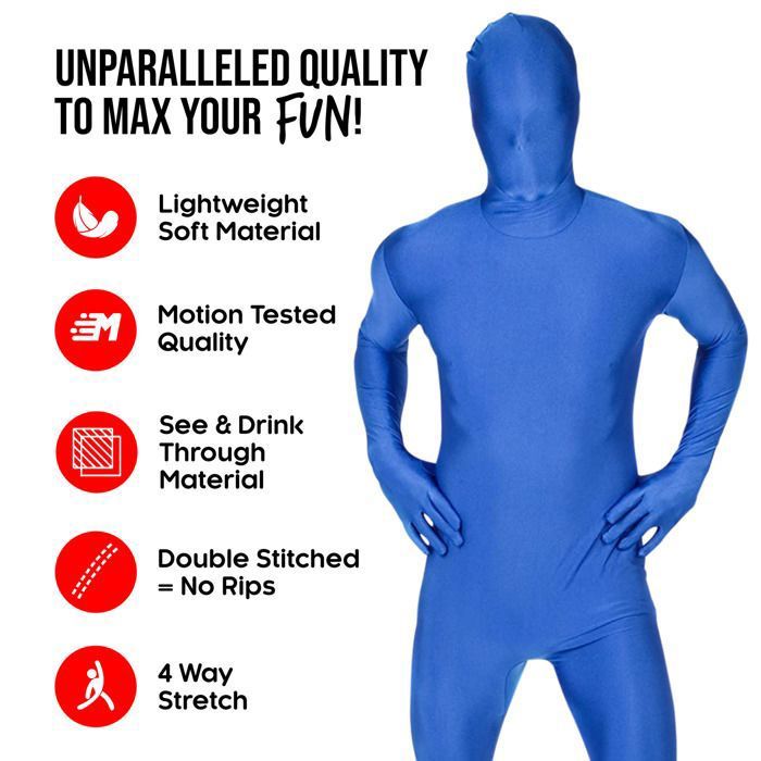 Combinaison Intégrale Zentai Pour Adulte Unisexe - Ouverture Visage, Pour Cosplay, Carnaval, Fête D'Halloween - 7