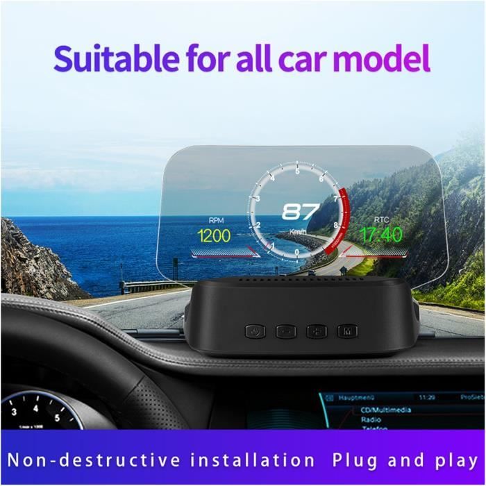 Ashata HUD de voiture Auto OBD2 + GPS Systerm HUD Head-Up Display