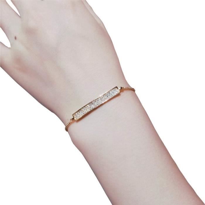 Bracelet Fin pour Femme en Argent Zircon – Bijoux Gourmette