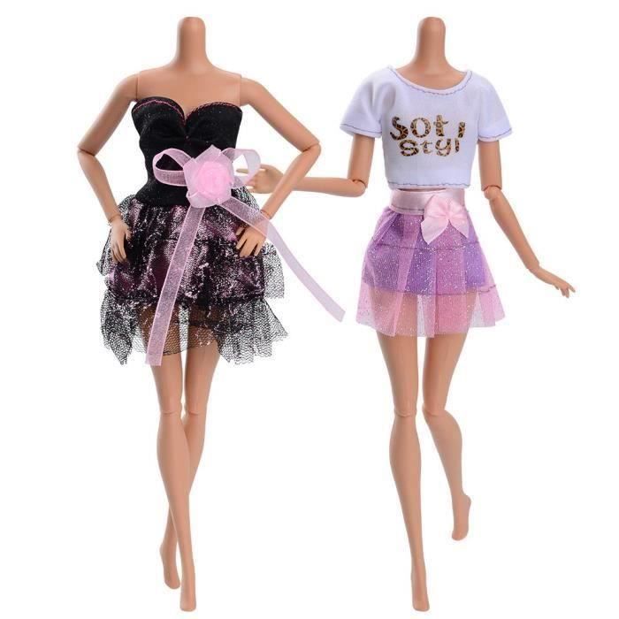 20 Vêtements Compatible avec Barbie Poupée Accessoires de Poupée 10  Chaussures 10 Vêtements Tenues pour Poupées Bébé Poupée Cadeaux  Anniversaire pour