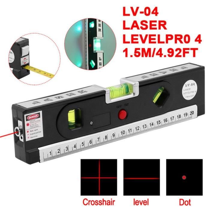 Mètre de niveau Laser polyvalent Horizon aligneur de ruban à mesurer  vertical aligneur Laser bulles lignes de - Cdiscount Bricolage