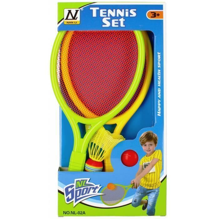 Set De Raquettes Tennis/badminton Enfant – 1 Paire Avec Balle Et Volants, Parent-enfant