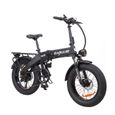 Vélo électrique pliable BAOLUJIE D7 750W - 48V12ah - Fourches avec amortisseurs -Pneus tout-terrain de 20 pouces -Shimano 7-2