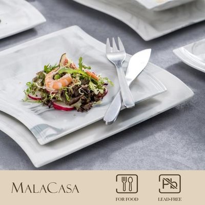 Lot De 8 Assiettes à Dessert Rectangulaires Noires - 19,3x12,7x2,3 Cm, Mélamine Sans BPA | Parfait Pour Entrées, Gâteaux, Sushi Et Présentations élégantes