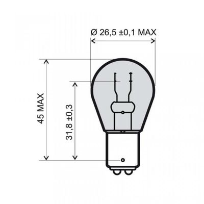 Ampoule LED P21/5W BAY15d Pack 2 Unités Osram