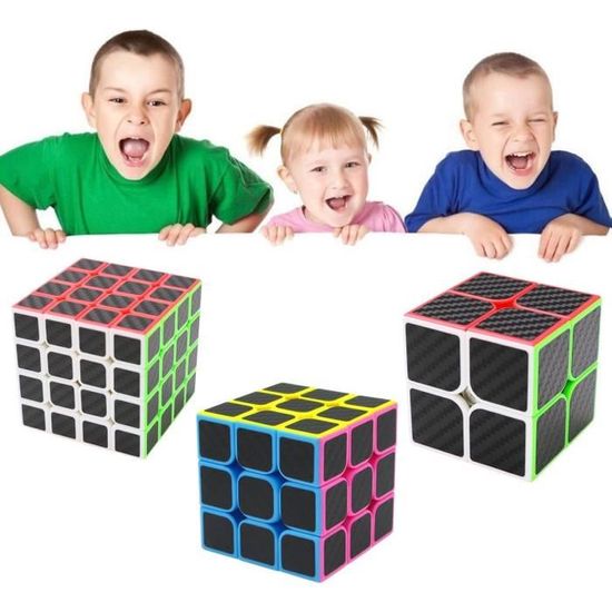 Cooja – Pack 3 Cubes Magiques : 3×3, Pyraminx, Megaminx – Vitesse Lisse, Sans Autocollant – Cadeau éducatif Dès 3 Ans