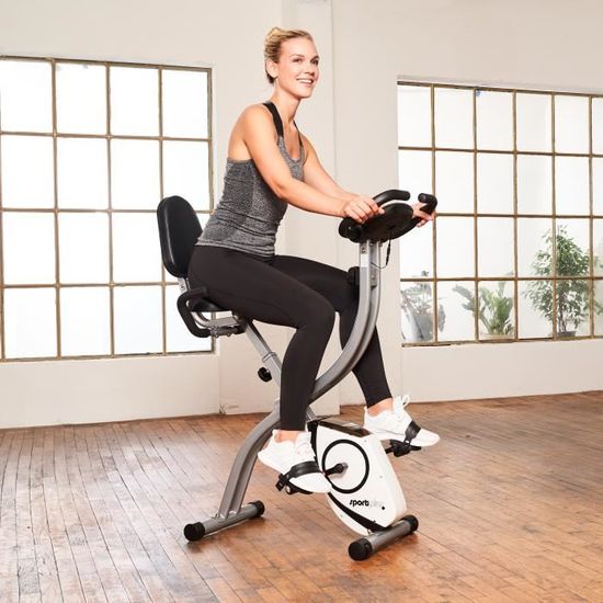 Vélo D'appartement Pliable SportPlus - 24 Niveaux De Résistance, Siège Avec Dossier, Mesure Du Pouls, Silencieux Et Sans Entretien - 10