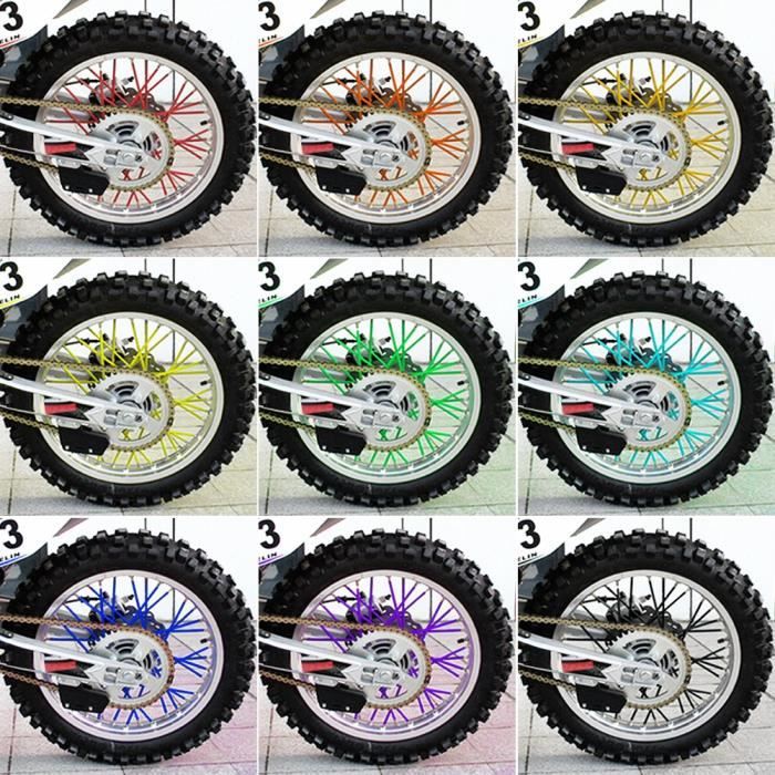 Couvre rayons de moto tout-terrain noirs Couvre rayons de moto tout-terrain noirs