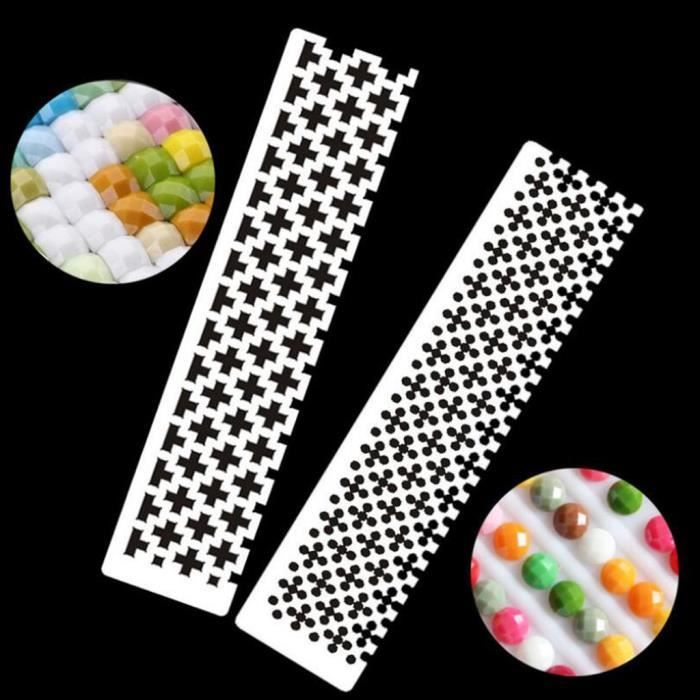 Règle En Acier Pour Peinture Diamant 5D - Environ 155x35 Mm, 400 Trous - Outil D'alignement Des Strass