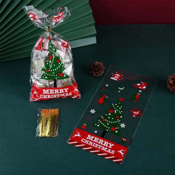 Sachet cellophane transparent noel - Cdiscount