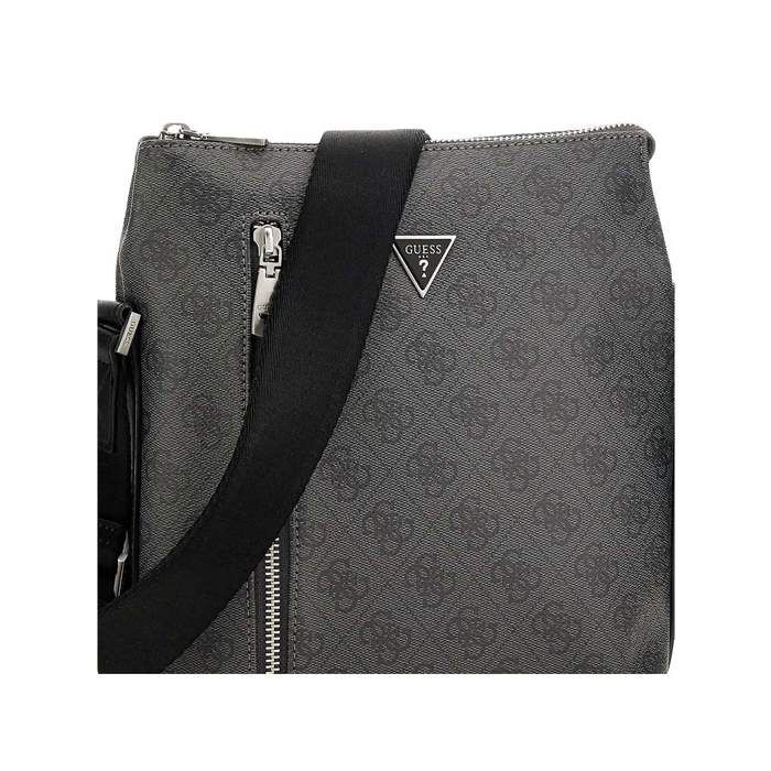 GUESS Sac à épaule bandoulière noir gris clair pour homme