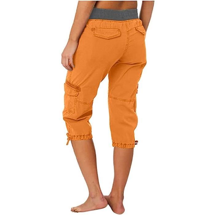 Pantalon cargo orange clearance femme