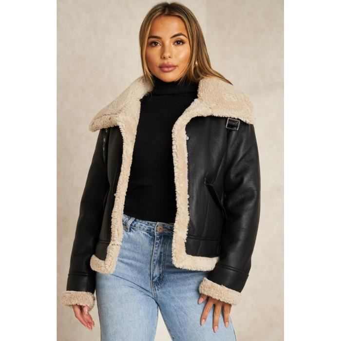 Veste discount aviateur courte