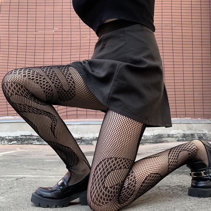 Serpent Collants en resille motif serpent pour femmes bas Sexy bonneterie en Nylon Lolita Harajuku a la Serpent Cdiscount Chaussures