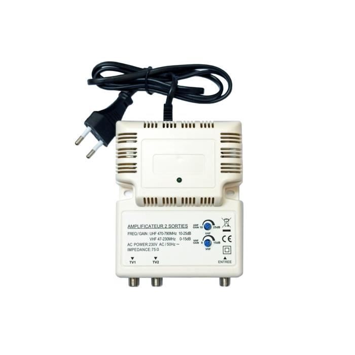 TÊTE DE MAT Amplificateur Avec 4G/5G Filtrage 2 Entrée 4 Sorties 15Db
