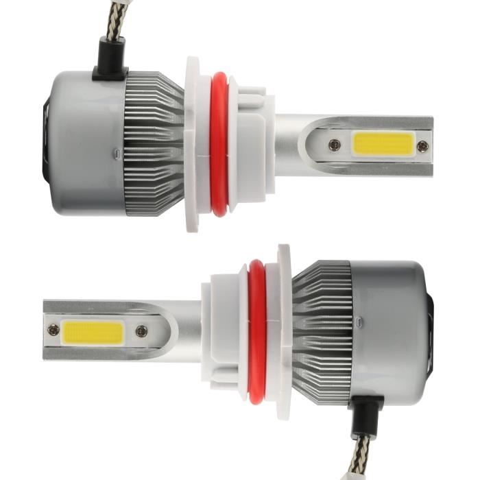 Ampoule H4 LED,6500K Blanc pour Voiture de 12V-24V Hi-Lo Beam Kit d'ampoule  Phare de Conversion. (2 Pcs) (Garantie de 2 Ans)[~10] - Cdiscount Auto