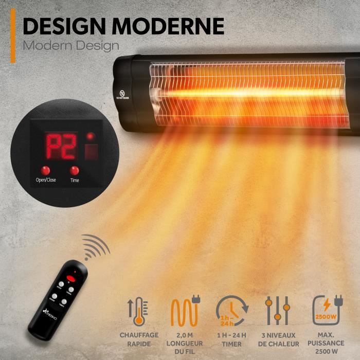 TRESKO Radiateur Infrarouge Ext rieur 2500W Chauffage Radiant tresko-radiateur-infrarouge-ext-rieur-2500w-chauffage-radiant