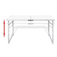 (882731) [Meilleures Mobiliers] Table pliable de camping Table de Pique-Nique - Table de Jardin Hauteur réglable Aluminium 120x60 cm-3