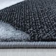 Tapis design de salon Tapis à poil ras Abstrait à motifs Poil souple Noir (140x200 cm)-3