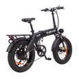 Vélo électrique pliable BAOLUJIE D7 750W - 48V12ah - Fourches avec amortisseurs -Pneus tout-terrain de 20 pouces -Shimano 7-3