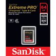 Carte SanDisk Extreme PRO CFexpress Type B - SANDISK - 64 Go - Jusqu'à 1 700 Mo/s - Pour vidéos en 4K RAW-3
