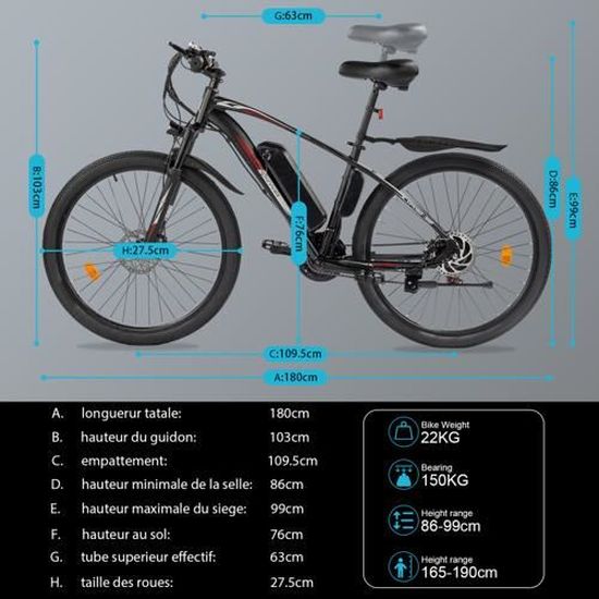 Batterie vélo électrique 36V 15Ah batterie li-ion de lithium +chargeur +  clé pour vélo électrique - Cdiscount Sport