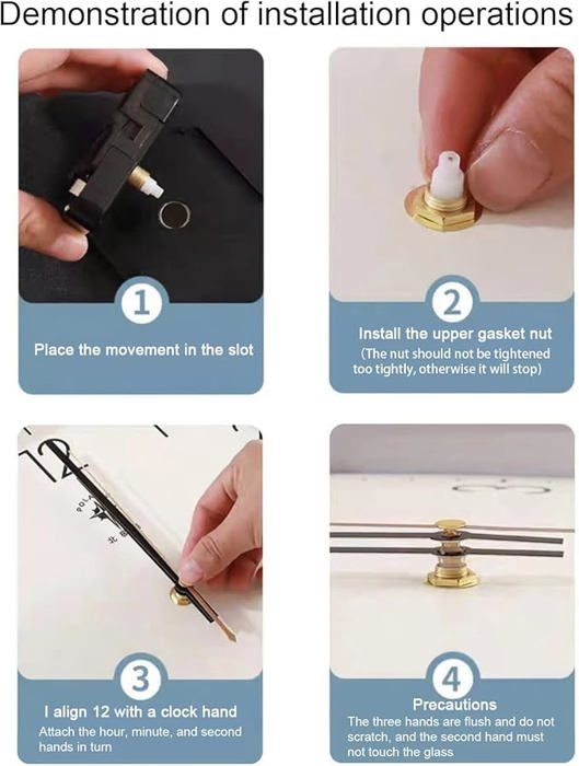 Mécanisme D'horloge à Quartz - Mouvement De Remplacement Pour Réparation Ou Création D'horloge Murale DIY - 5