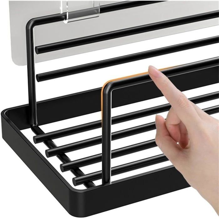 Porte-éponge D'évier De Cuisine Avec Plateau De Drainage, Support De Rangement Pour Chiffon à