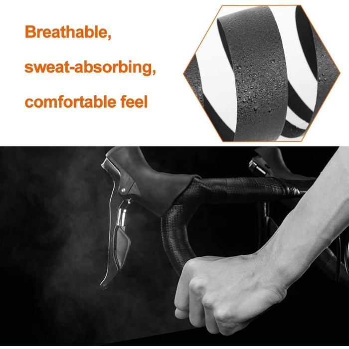 Xrten Ruban De Guidon Antidérapant – 2 Rouleaux Adhésifs, En PU Cuir, Respirant, Pour Vélo De Route, Installation Facile, Avec Bouchons Et Finition – Confort Et Sécurité