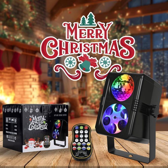 Projecteur Laser Extérieur Noël – 80 Motifs, 8 Thèmes, 10 Couleurs, Télécommande, étanche IPX5