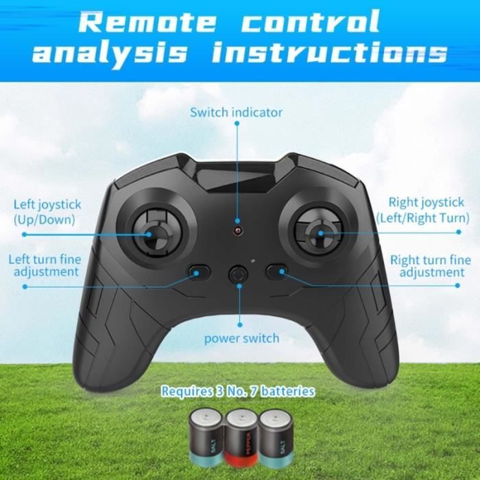 Hélicoptère RC Mini – Gyroscope, LED, 14,5 Cm – Charge USB, 8-10 Min De Vol – Dès 6 Ans – Vol Intérieur Uniquement