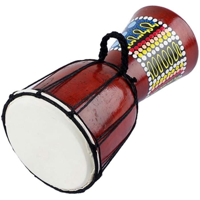 Cikonielf Djembe 5 pouces en bois, percussion main, son clair, cadeau pour  enfants et adultes - Cdiscount Instruments de musique